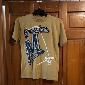 Brewers Tan T-Shirt Youth Large NWT